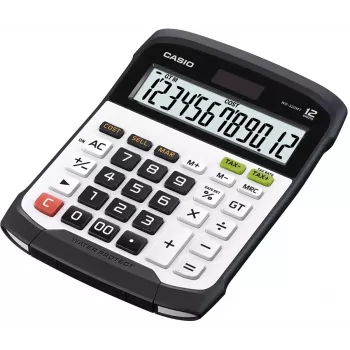 Finansinis skaičiuotuvas Casio WD-320MT Stalinis 12 skaitmenų Juoda Balta