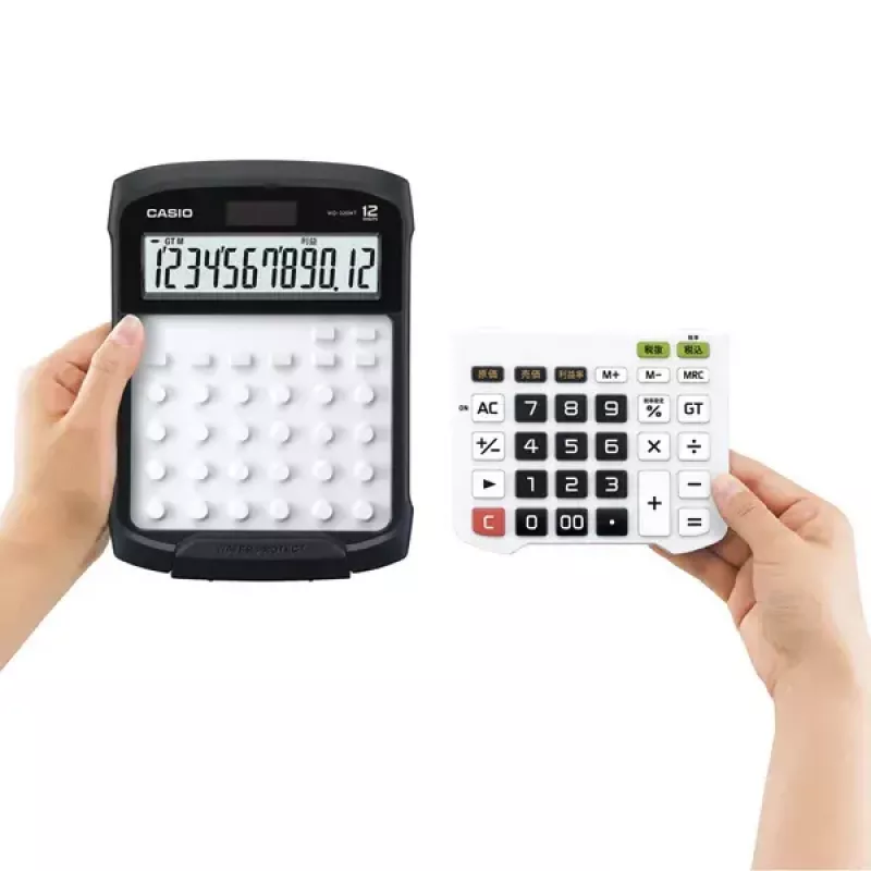 Finansinis skaičiuotuvas Casio WD-320MT Stalinis 12 skaitmenų Juoda Balta