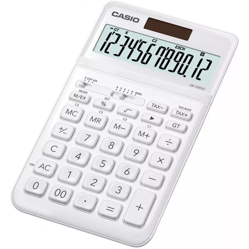 Pagrindinis skaičiuotuvas Casio JW-200SC stalinis baltas