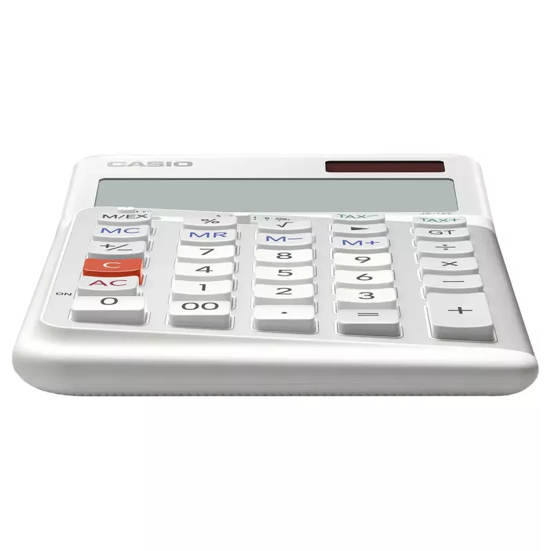 Bazinis skaičiuotuvas Casio JE-12E-WE Stalinis 12 skaitmenų Baltas