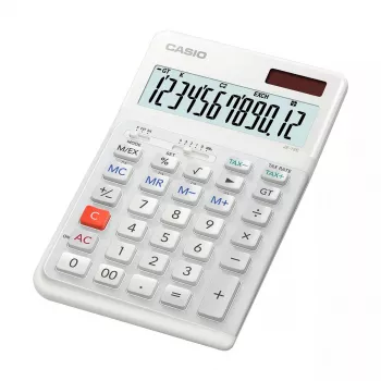 Bazinis skaičiuotuvas Casio JE-12E-WE Stalinis 12 skaitmenų Baltas