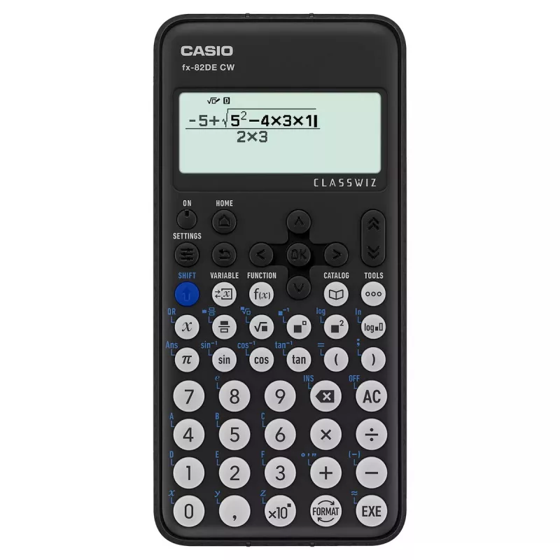 Mokslinis skaičiuotuvas Casio FX-82DE CW Kišeninis 12 skaitmenų Baterija Juoda