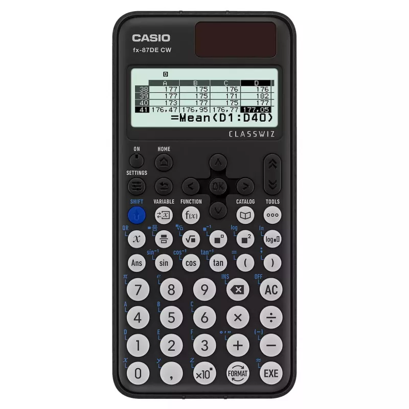 Mokslinis skaičiuotuvas Casio ClassWiz FX-87DE CW Kišeninis 12 skaitmenų Juodas