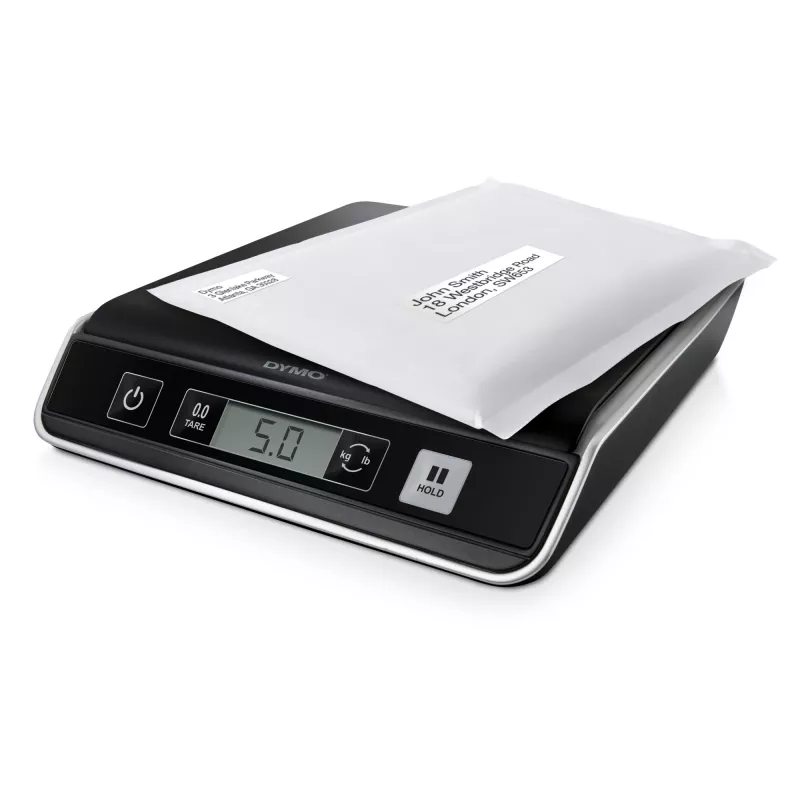 DYMO M5 Skaitmeninė siuntinių ir siuntimo svarstyklė | iki 5 kg talpa | 20 cm x 20 cm