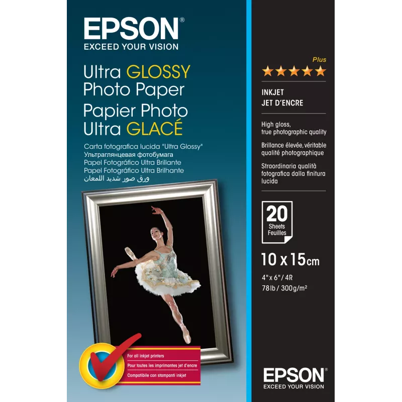 Epson Ultra Glossy Photo Paper - 10x15cm - 20 lapų