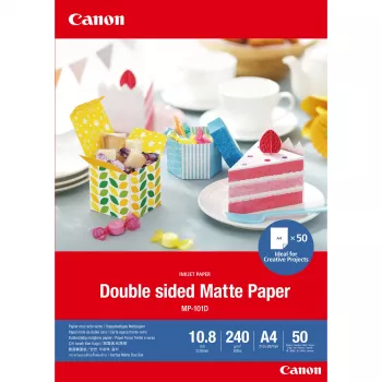 Canon MP-101D dvipusis matinis popierius, A4, 50 lapų, matinis, 240 g/m², A4, 10,8 µm, 50 vnt.
