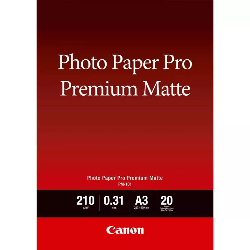 Canon PM-101 Premium Matte Photo Paper A3 - 20 lapų