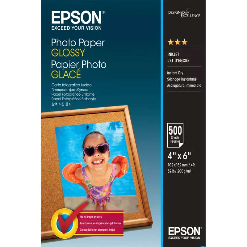 Epson blizgus fotopopierius - 10x15cm - 500 lapų