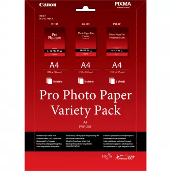 Canon PVP-201 Pro fotopopieriaus asorti rinkinys A4 - 15 lapų