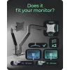 Monitoriaus stovas icybox 61085 2 monitoriams su stalo tvirtinimu — dviejų svirčių monitoriaus stovas