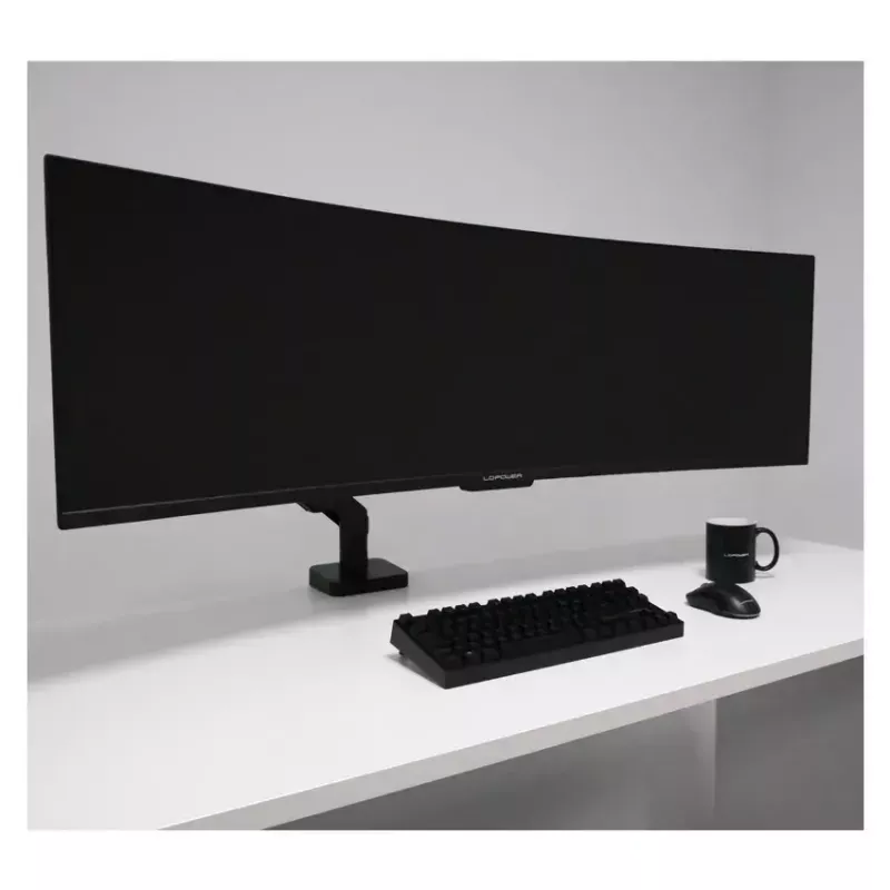 Monitoriaus laikiklis LC-Power LC-EQ-A49B 124.5 cm Juoda Spaustuvas 20 kg