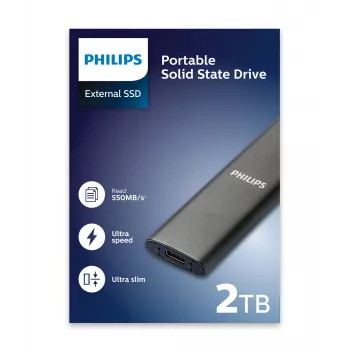 Philips FM02SS030P/00 išorinis kietojo kūno diskas 2 TB USB Type-C 3.2 Gen 1 (3.1 Gen 1) Pilka