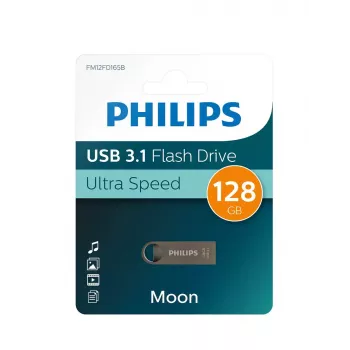 Philips Moon Edition 3.1 USB atmintinė 128 GB USB Type-A 3.2 Gen 1 (3.1 Gen 1) Pilka