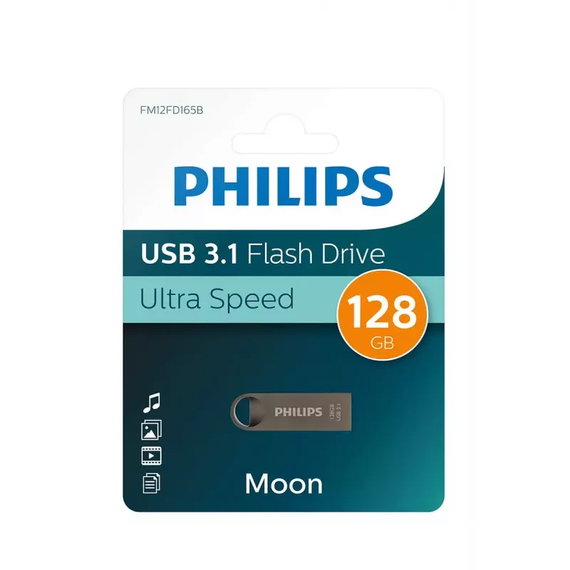 Philips Moon Edition 3.1 USB atmintinė 128 GB USB Type-A 3.2 Gen 1 (3.1 Gen 1) Pilka