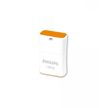 Philips Pico USB atmintukas 128 GB USB Type-A 2.0 Oranžinė, Balta