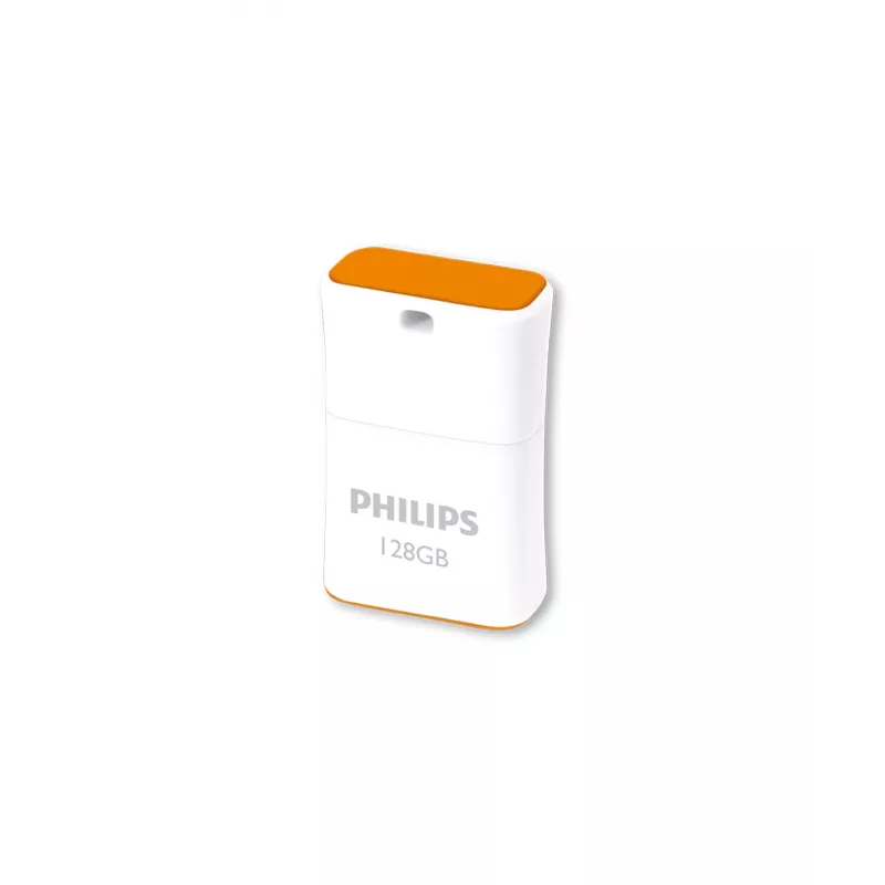 Philips Pico USB atmintukas 128 GB USB Type-A 2.0 Oranžinė, Balta