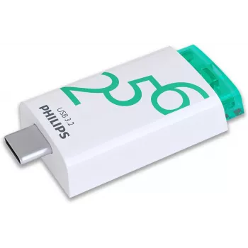 Philips USB 3.2 256 GB Click Series Gen 1 USB-C USB atmintukas USB Type-A 3.2 Gen 1 (3.1 Gen 1) Baltas