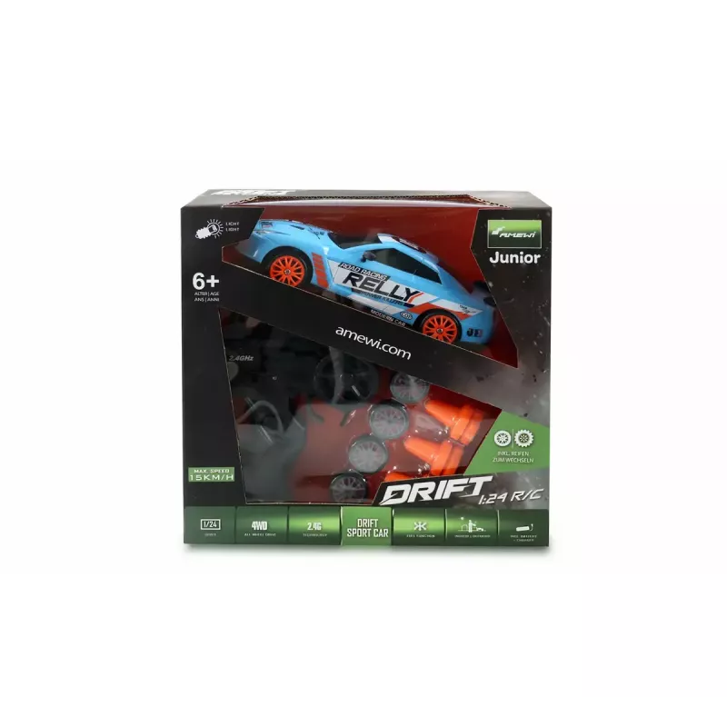 Sportinis automobilis Amewi Drift radijo bangomis valdomas modelis 1:24