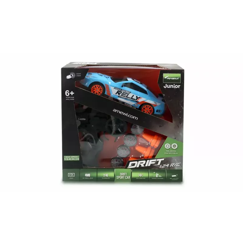 Automobilis Amewi Drift Sport radijo bangomis valdomas modelis 1:24