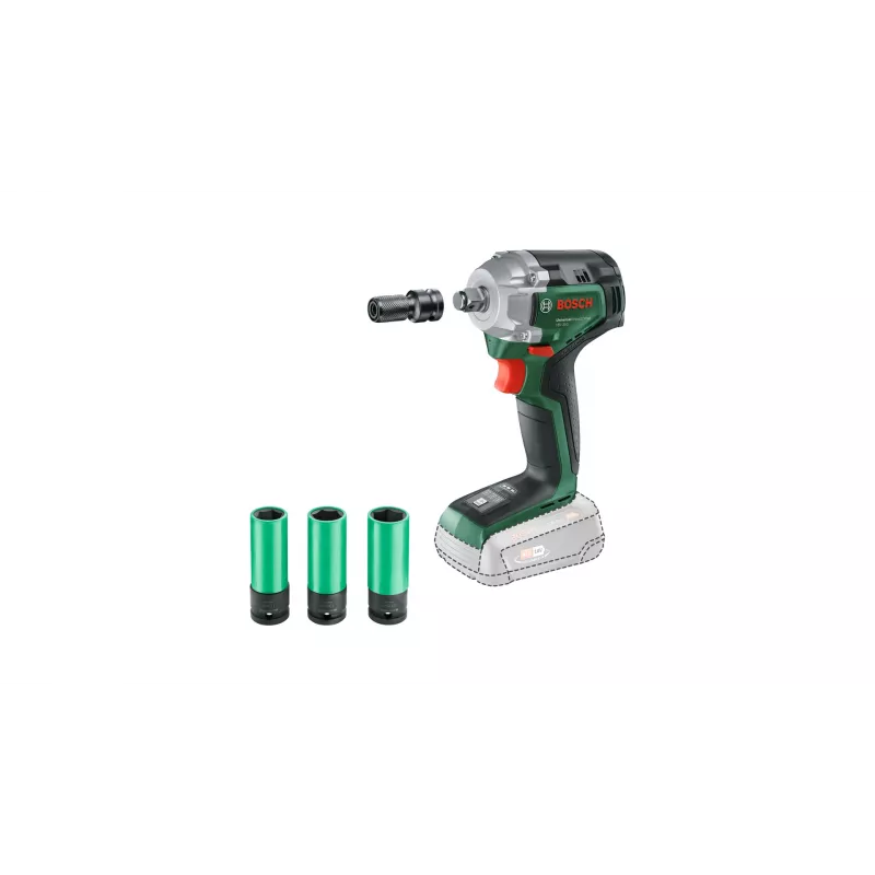 Bosch UniversalImpactDrive 18V-350 (Įrankis be baterijos + šešiabriaunis adapteris + 3 veržlės 17, 19, 21 mm)