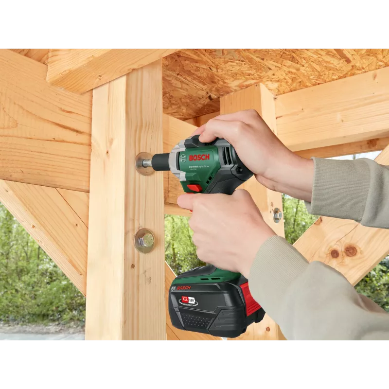 Bosch UniversalImpactDrive 18V-350 (Įrankis be baterijos + šešiabriaunis adapteris + 3 veržlės 17, 19, 21 mm)