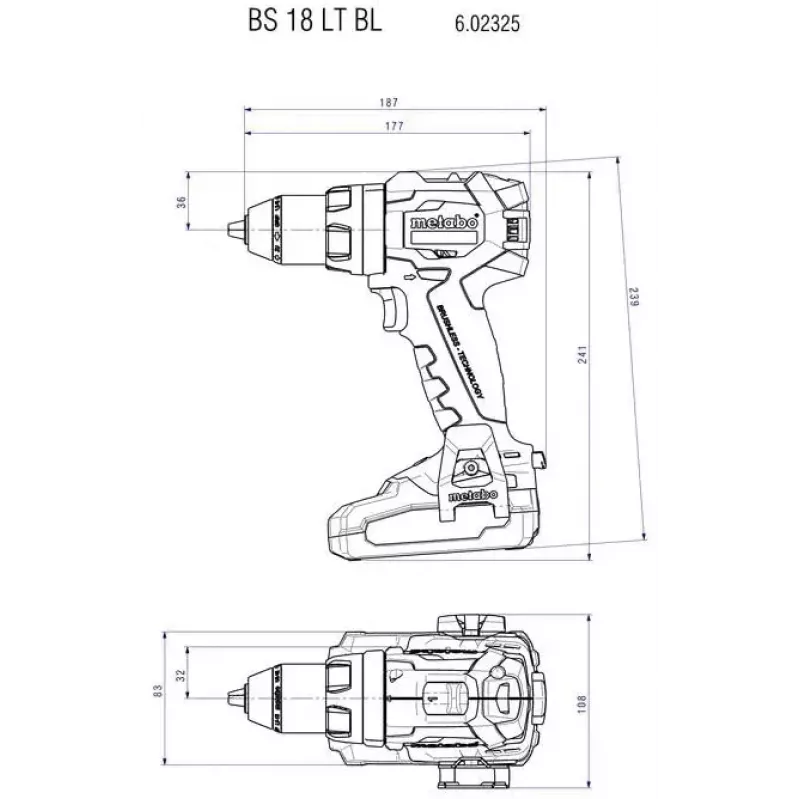 Elektrinis atsuktuvas Metabo 602325840 Juoda Lithium-Ion 400mm