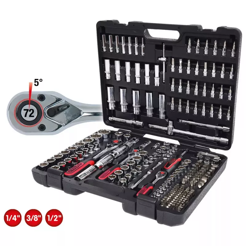 Raktų galvučių rinkinys KS Tools 918.0795 195 galvutės colinis 10 kg