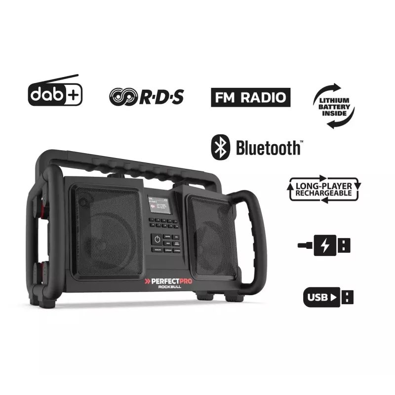 Portable Radio Perfectpro ROCKBULL DAB+ FM 50W 20h baterija