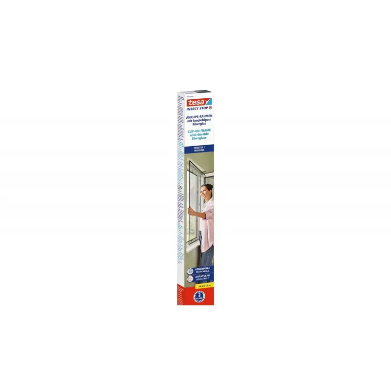 Tinklelis nuo uodų langui TESA 55360-00001-00 plotis 1200 mm aukštis 1400 mm antracitinis