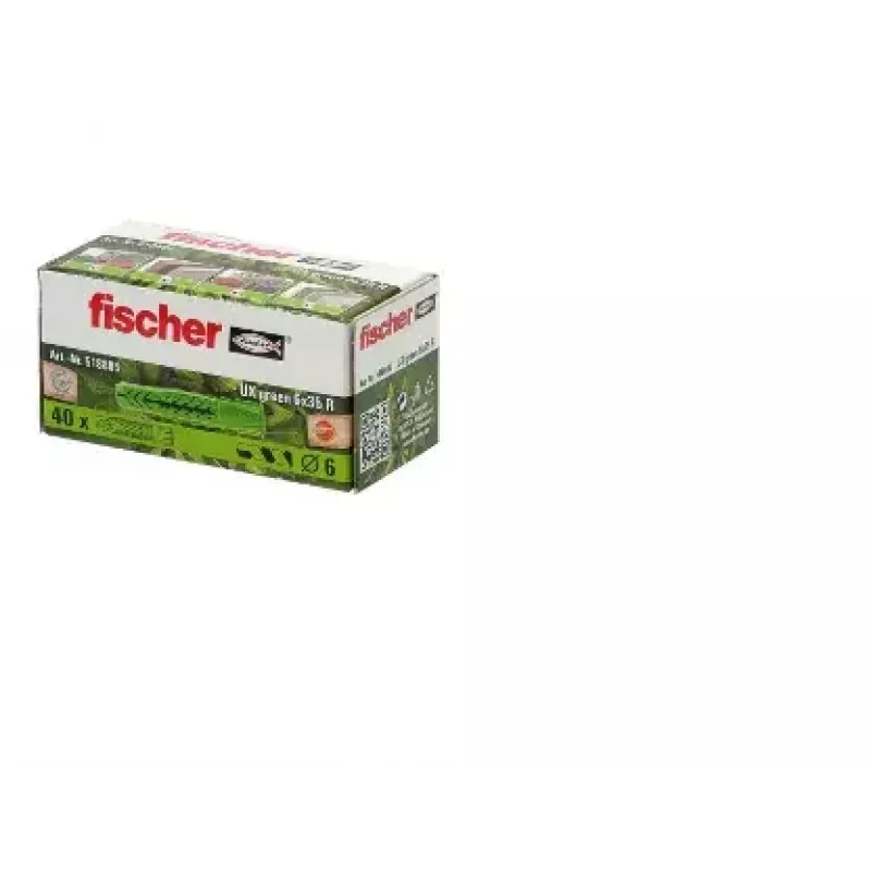 Sieninis kaištis Fischer Universal plug UX GREEN 6 x 35 R