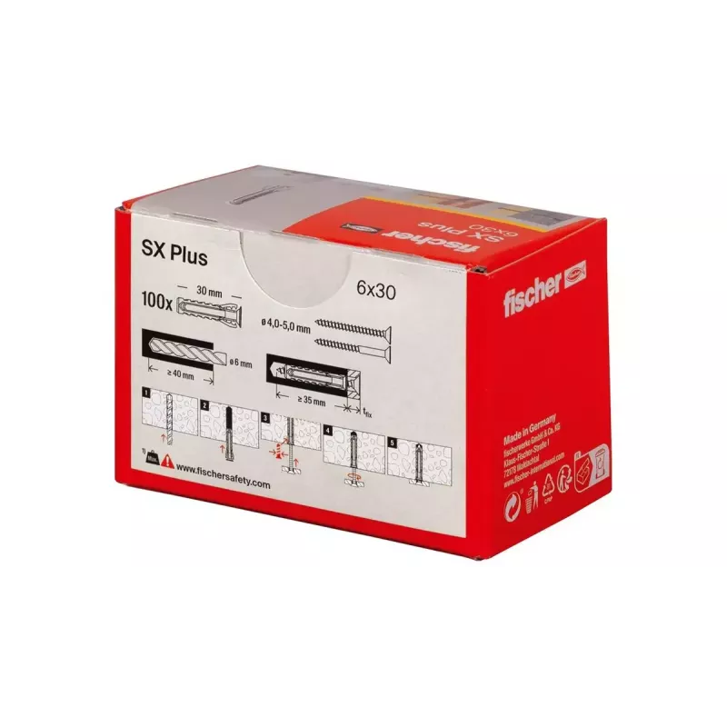 Išsiplėtimo inkaras Fischer 568006 30 mm Nailonas 6 mm 100 vnt.