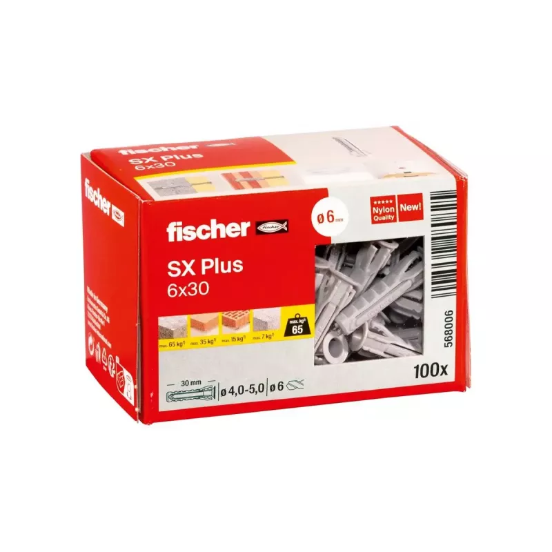 Išsiplėtimo inkaras Fischer 568006 30 mm Nailonas 6 mm 100 vnt.