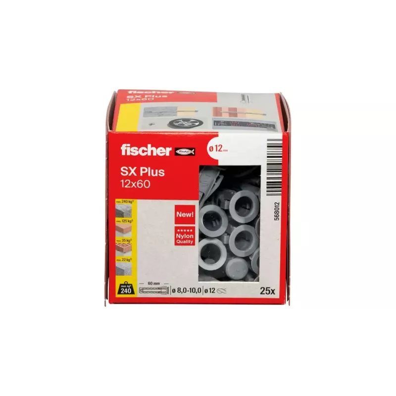 Išsiplėtimo inkaras Fischer 568012 60 mm nailonas 25 vnt.