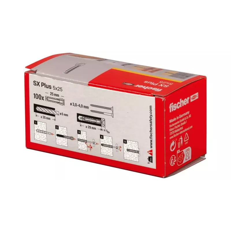 Išsiplėtimo inkaras Fischer 568005 5 mm 25 mm Nailonas 100 vnt.