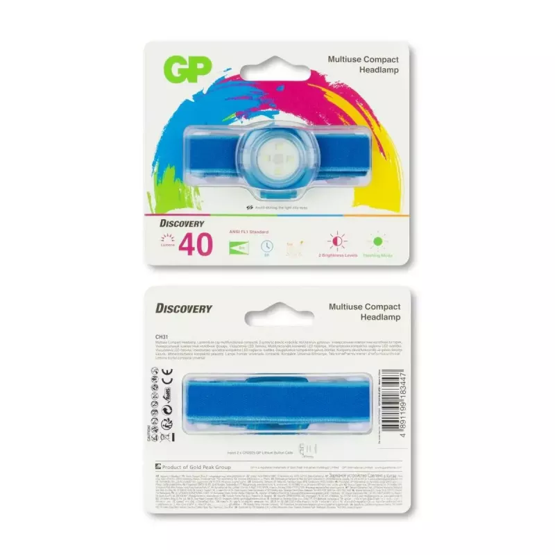 Priekinė žibintuvėlė GP Lighting CH31 Blue LED 100 lm 40 m