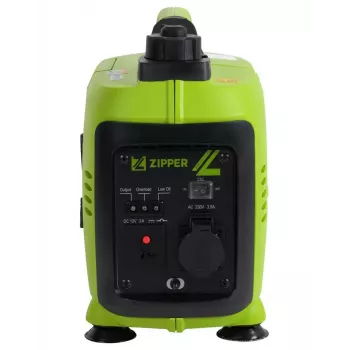 Variklio generatorius Zipper ZI-STE1000INV 800 W 1,55 l benzinas juodas žalias