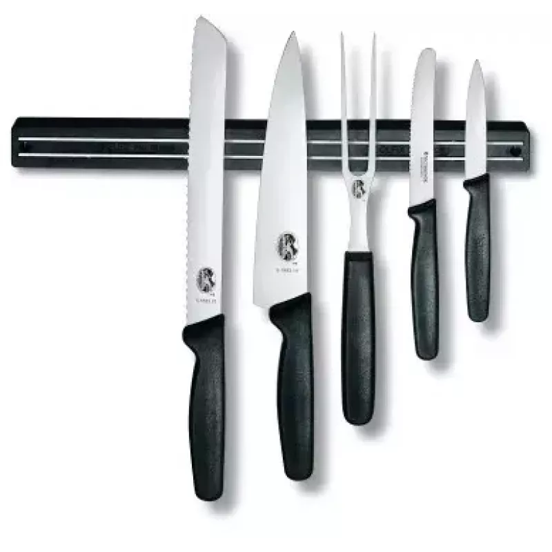 Magnetinis peilių laikiklis Victorinox juodas 30 mm plotis 350 mm gylis 22 mm aukštis