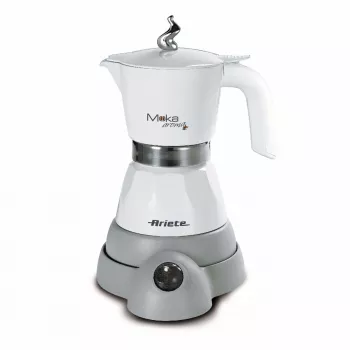 Ariete 1358 Moka Aroma - 2/4 puodelių elektrinis mokos puodas - Belaidis pagrindas - Automatinis išsijungimas - Temperatūros palaikymas 30 min. - 400 W - Balta