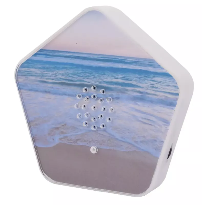 Garso aparatas Olympia Sounds of Nature, baltas, kompaktiški matmenys 135×30×130 mm