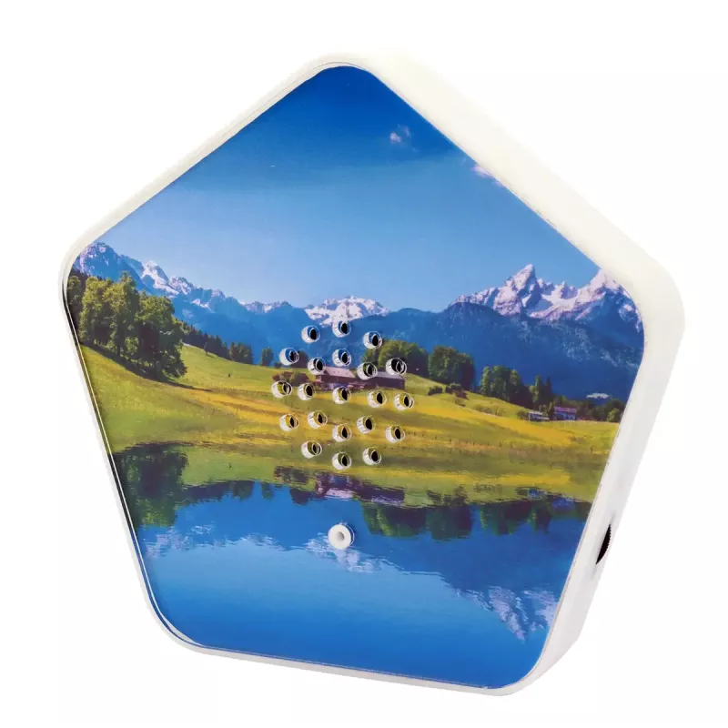 Garso aparatas Olympia Sounds of Nature, baltas, kompaktiški matmenys 135×30×130 mm