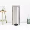 Pedalinė šiukšliadėžė Brabantia newIcon apvali šlifuoto plieno skersmuo 30 cm