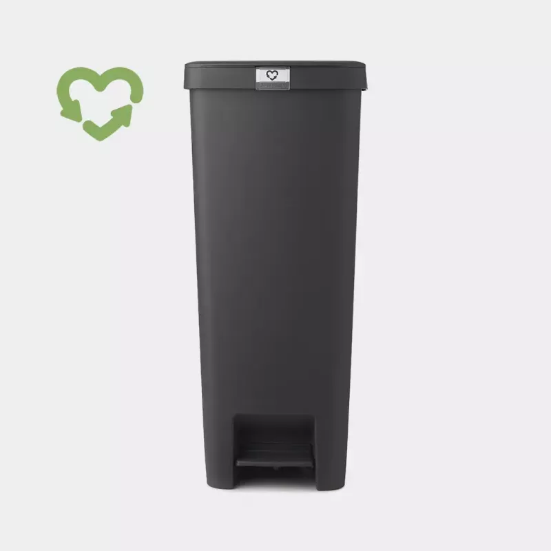 Brabantia šiukšliadėžė 40L kampinė pilka 800023