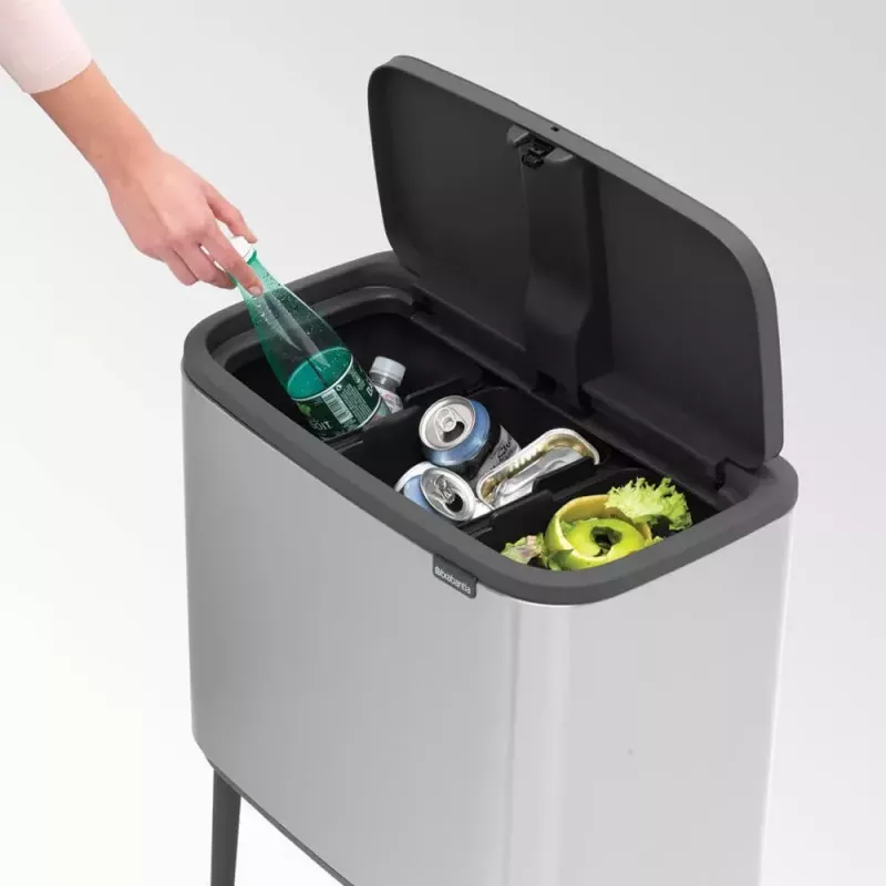 Šiukšliadėžė Brabantia 316081 33 L stačiakampė nerūdijančio plieno juoda