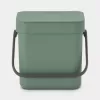 Brabantia 129865 šiukšliadėžė 3L stačiakampė plastikinė žalia