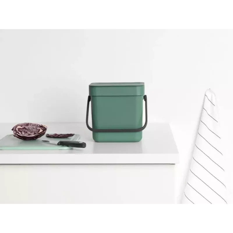 Brabantia 129865 šiukšliadėžė 3L stačiakampė plastikinė žalia
