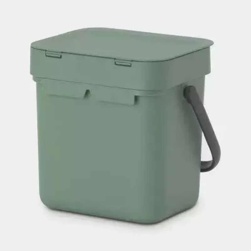 Brabantia 129865 šiukšliadėžė 3L stačiakampė plastikinė žalia