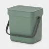 Brabantia 129865 šiukšliadėžė 3L stačiakampė plastikinė žalia