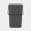 Šiukšliadėžė Brabantia 129940 25L stačiakampė plastikinė pilka