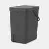 Šiukšliadėžė Brabantia 129940 25L stačiakampė plastikinė pilka