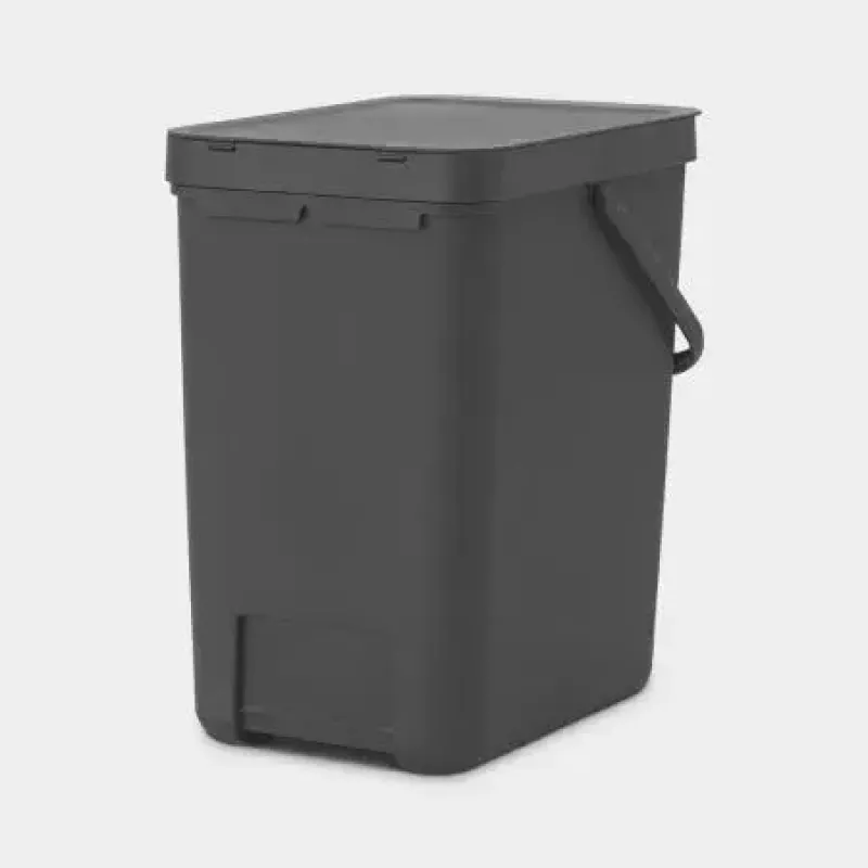 Šiukšliadėžė Brabantia 129940 25L stačiakampė plastikinė pilka